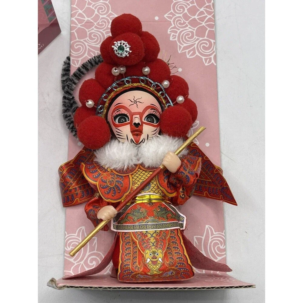 Jing Fang Doll Beijing Silk Dress Chinese Opera Drama 5.5 Inches In Box NIB Red